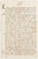 1666 Jobbágyfelszabadító és nemesség adományozó levél Hanvay Ferenc Nagykörösi birtokos jobbágya részére