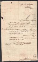 1808 Buda, Kötelezvény Tatarányi Örzsétől felvett kölcsönre Szép János által Rimstetter Nep. János c...
