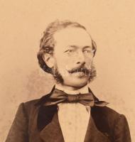 Joseph Dachs (1825-1896) zongorista nagy méretű fotó 32x42 cm Kis folttal / Larga photo of Austrian ...