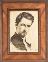 Lühnsdorff Károly (1893-1958): Petőfi Sándor portréja. Fémmetszet, papír, jelzett a nyomaton. Üvegezett fakeretben. 45x33 cm
