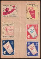 603 darabos gyufacímke gyűjtemény füzetben 1950-es évek