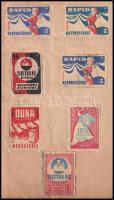 603 darabos gyufacímke gyűjtemény füzetben 1950-es évek