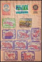 603 darabos gyufacímke gyűjtemény füzetben 1950-es évek