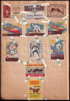 603 darabos gyufacímke gyűjtemény füzetben 1950-es évek