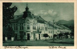 1929 Breznóbánya, Brezno nad Hronom; Tátra Bank, üzlet / bank and shop (EK)