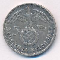 Német Harmadik Birodalom 1937D 5M Ag "Hindenburg" T:XF,VF 
German Third Reich 1937D 5 Rei...
