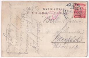 1919 Balatonfüred, Gyógyterem. Leporellolap belül a Esterházy szálloda és étterem, Müllecker étterem...