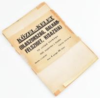 1943 Közel-Kelet, Olaszország, Balkán-félsziget, Kisázsia térképe, 1:3,400.000, Bp., Klösz-ny., javí...