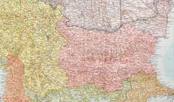 cca 1938-1939 Der Balkan, a Balkán térképe, rajta a visszatér területekkel, Felvidékkel, Kárpátaljáv...