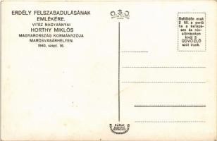 1940 Marosvásárhely, Targu Mures; bevonulás, katonai teherautók felvonulása Horthy előtt / entry of ...