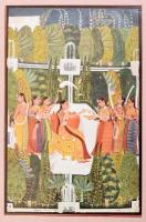 XVI-XVIII. századi indiai illusztrációkról készült modern reprodukciók, 6 db színes képtábla, angol ...