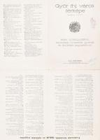 cca 1945 Győr thj. város térképe, 1:40.000, teljes utcajegyzékkel, fontosabb hivatalok gyárak és épü...