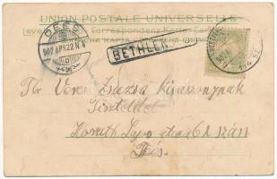 1902 Visegrád, Salamon torony. Art Nouveau litho s: Heyer (ázott / wet damage)