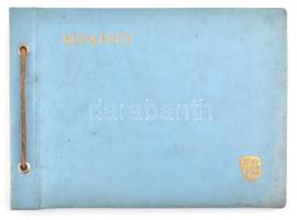 1962 Budapest, 10 db rézkarcot tartalmazó album (Mátyás-templom, Gellért-hegy, Opera, stb.), 14x9 cm...