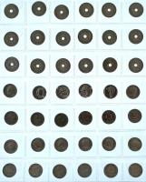 42db-os vegyes 2f és 5f Al érmetétel műanyag berakólapon T:AU,XF