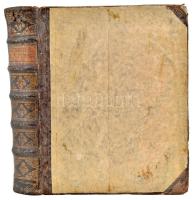 1746 Kézzel írt teológia könyv 461 oldal, Korabeli aranyozott félbőr kötésben 21 cm