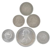 1938. 50f Cu-Ni + 1943. 5P Al + 1949. 1Ft Al + 1952-1957. 2Ft Cu-Ni (2xklf) + 1960. 1Ft Al T:AU-F