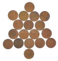 Mozambik 1973. 20c bronz (3x) + 1974. 20c bronz (15x) T:XF,VF Mozambique 1973. 20 Centavos bronze (3x) 1974. 20 Centavos bronze (15x) C:XF,VF
