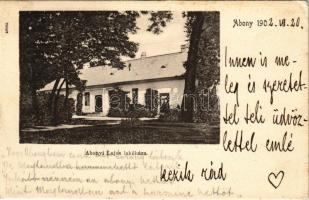 1902 Abony, Abonyi Lajos lakóháza, kúria, villa, kastély (EK)