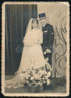 cca 1950-1960 Külföldön szolgáló (idegenlégiós) magyar katonáról készült 3 db fotó, a hátoldalon fel...