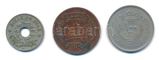 Szíria 1936. 1p Cu-Ni + Tunézia 1957A 10c bronz + Jordánia 1962. 100F Cu-Ni T:XF,VF
Syrie 1936. 1 P...
