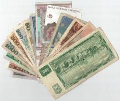 14db-os külföldi bankjegytétel, közte NDK 1973. 100M, Románia, Csehszlovákia, Lengyelország T:F,VG
...