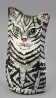 Cats by Nina macskás porcelán váza. Matricás, jelzett, hibátlan 20 cm