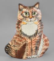 Cats by Nina macskás porcelán váza. Matricás, jelzett, hibátlan 29 cm