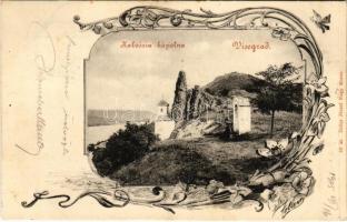 1905 Visegrád, Kálvária kápolna. Zoller József kiadása, Art Nouveau, floral