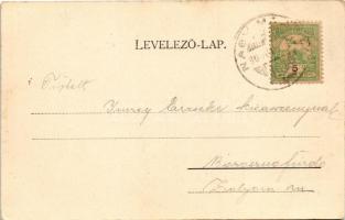 1905 Visegrád, Kálvária kápolna. Zoller József kiadása, Art Nouveau, floral