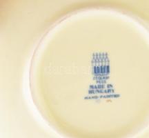 Zsolnay porcelán mokkás készlet, Kézzel festett, jelzett, hibátlan, hat személyes, eredeti dobozában