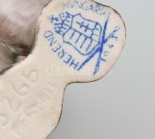 Herendi porcelán elefánt. Kézzel festett, jelzett, hibátlan 12 cm, m: 9,5 cm