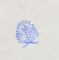 Herendi virág mintás porcelán váza oroszlán lábakkal. Kézzel festett, jelzett, hibátlan 26x16 cm