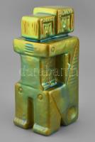 Zsolnay eozin mázas anya gyermekével. Formaterv Török János: jelzett hibátlan. 21 cm