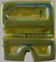 Zsolnay eozin mázas anya gyermekével. Formaterv Török János: jelzett hibátlan. 21 cm