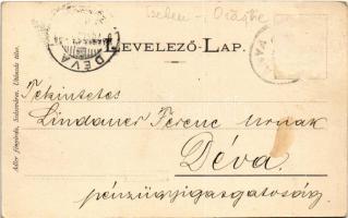 1907 Körösbánya, Kőrösbánya, Altenburg, Baia de Cris; Fő tér, Ábrahám István üzlete. Adler fényirda ...