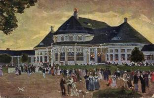 1908 München, Amtliche Ausstellung, Haupt Restaurant / exhibition, restaurant s: Claus Bergen