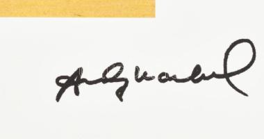Andy Warhol (1928-1987): Campbell soup. Ofszet litográfia, papír, jelzett a nyomaton. Kézzel sorszám...