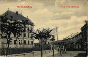 1909 Marosvásárhely, Targu Mures; Trébely felőli városrész. Révész Béla kiadása / street view (EK)