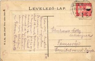 1917 Debrecen, Piac utca, villamos, Hajdúmegyei Népbank, Schvarcz Vilmos üzlete, Rohner szálloda. W....