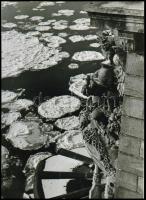 cca 1937 Jégzajlás a Dunán, a Margit hídról fényképezte dr. Sevcsik Jenő, 1 db modern nagyítás, 21x15 cm
