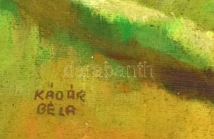 Kádár Béla jelzéssel: Napfényes táj. Olaj, vászon, 40x30 cm. Dekoratív fakeretben