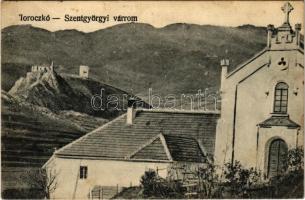 1928 Torockószentgyörgy, Coltesti (Torockó, Rimetea); Szentgyörgyi várrom, templom. Fogyasztási Szövetkezet kiadása / castle ruins, church (EB)