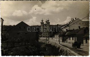 1943 Zilah, Zalau; utca, templom / street view, church. Foto Elite Peter photo