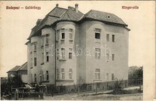 Budapest XI. Gellérthegy, Klinger Villa (EK)