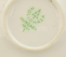 Hollóházi aranyozott porcelán padlóváza. Kézzel festett, jelzett, minimális kopással 35 cm