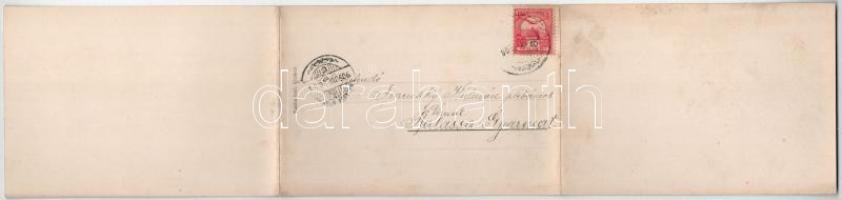 1905 Vízakna, Salzburg, Ocna Sibiului; Sós gyógyfürdő. Takáts Jenő kiadása - 3-részes kinyitható pan...