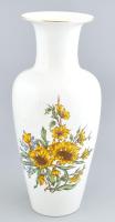 Zsolnay napraforgós porcelán padlóváza. Kézzel festett, jelzett, hibátlan 41 cm