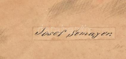 Josef Semayer (Seemayer, ?1818-1894?): Havas táj, 1863, Werschetz (Versec). Akvarell, ceruza, karton...