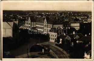 1934 Debrecen, látkép, Református főgimnázium (EK)